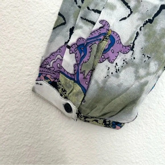 J. Peterman Embroidered Beaded Blouse Top Tunic Boho Festival Resort Size Medium - Picture 10 of 15